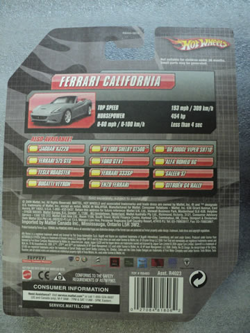 Rear View Speed Machines Gray Ferrari California