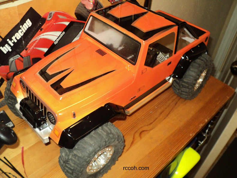 Sticked and Mounted HPI Jeep Rubicon Wrangler Body