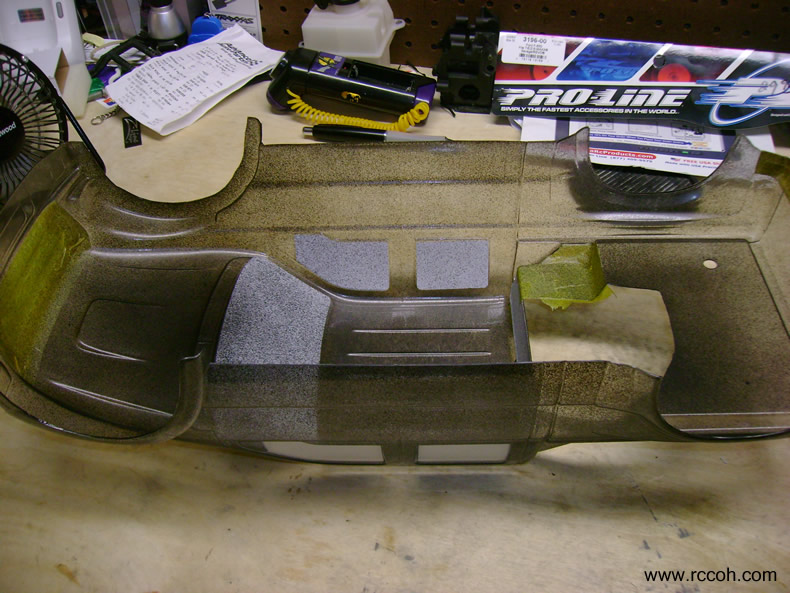 Taping the body for painting